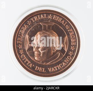 Euro Collection un modèle de pièce, 2 euros cent pour le Vatican; 2002 Banque D'Images