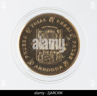 Euro Collection un modèle de pièce, 10 cents d'euros pour Andora; 2003 Banque D'Images