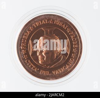 Modèle de pièce de monnaie de la Collection euro, 1 centimes d'euro pour le Vatican; 2002 Banque D'Images