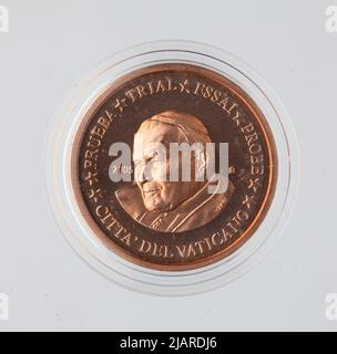 Modèle de pièce de monnaie de la Collection euro, 1 centimes d'euro pour le Vatican; 2005 Banque D'Images