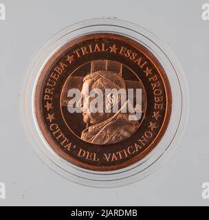 Modèle de pièce de monnaie de la Collection euro, 1 centimes d'euro pour le Vatican; 2007 Banque D'Images