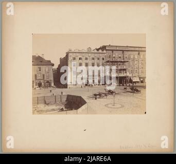 Une maison de tenement grise sur la place principale à Cracovie Krieger, Ignacy (1820 1889) Banque D'Images