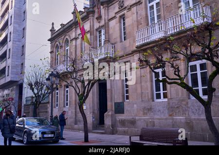 Ourense, Espagne, janvier 21 2022, Bâtiment de la délégation de la défense Banque D'Images