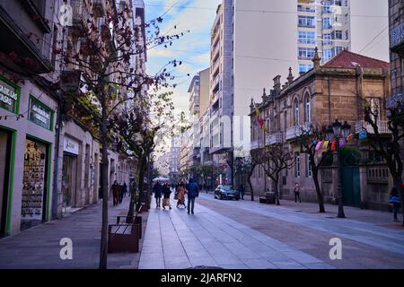 Ourense, Espagne, janvier 21 2022, Bâtiment de la délégation de la défense Banque D'Images