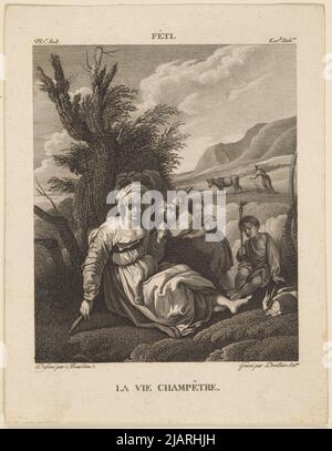 La vie Chambette / Adam et Ewa au travail (selon Domenico Fetti (ou Feti) DeVilliers, Etiene (1784 post 1844), Bourdon, Feti, Domenico (ca 1588/89 1623) Banque D'Images
