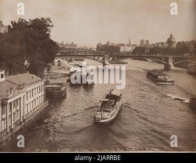 PARIS – vue sur la Seine depuis le Pont Royal inconnu Banque D'Images