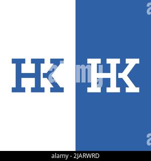 H K HK KH lettre Monogramme modèle de logo initial. Convient pour General Sports Fitness Construction Finance entreprise Business Corporate Shop Appar Illustration de Vecteur