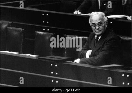 Portrait des Bundestag Dr. Rainer Barzel im Bundestag. Banque D'Images