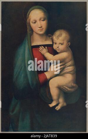 Rafael Santi Madonna del Granduca. Karta No. 304 W: Les galeries d'Europe. Peinture de vieux maîtres dans les couleurs des originaux. Volume 6, éditeur de E. A. Seemann, Leipzig 1911. Éditeur de A.E. Seemann à Leipzig, Santi, Raffaello (1483 1520) Banque D'Images