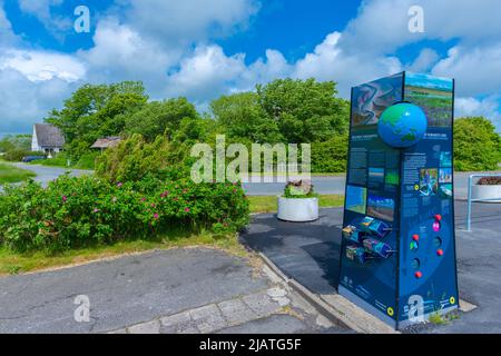 Ville de campagne Vollerwiek o la mer du Nord, péninsule Eiderstedt, Frise du Nord, Schleswig-Holstein, Allemagne du Nord Banque D'Images