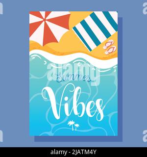 Carte Hello Summer. Concept d'illustration vectorielle. Illustration de Vecteur