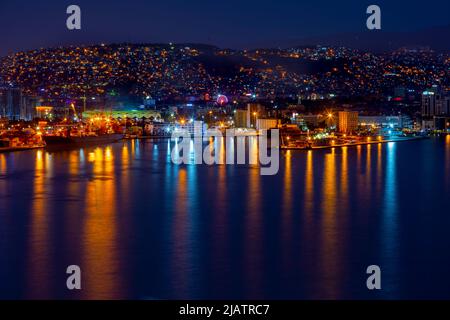 Kordon, Alsancak, Izmir City. Belle vue sur la ville d'Izmir, Turquie. Banque D'Images