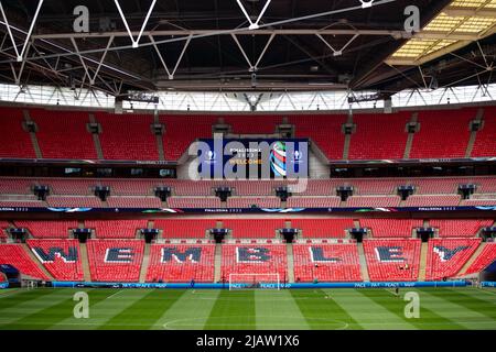 LONDRES, ROYAUME-UNI. JUIN 1st Wembley Stadium photographié pendant la Conmebol - UEFA Cup of Champions Finalissima entre l'Italie et l'Argentine au stade Wembley, Londres, le mercredi 1st juin 2022. (Credit: Federico Maranesi | MI News) Credit: MI News & Sport /Alay Live News Banque D'Images