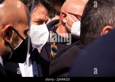 Il presidente Giuseppe Conte alla giornata nazionale delle vittime di mafia a Napoli di Libera Banque D'Images