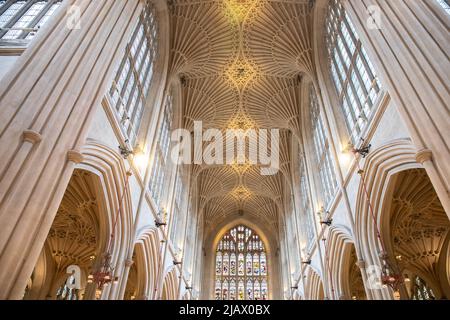 Bath Abbey, Bath, Royaume-Uni Banque D'Images
