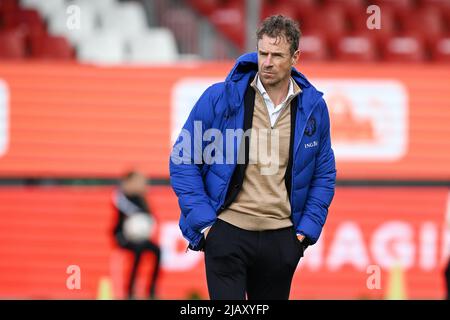 ALMERE - pays-Bas entraîneur U19 Bert Konterman lors du match de qualification de l'UEFA European Championship entre les pays-Bas U19 et la Serbie U19 au stade Yanmar sur 1 juin 2022 à Almere, pays-Bas. ANP | HAUTEUR NÉERLANDAISE | GERRIT DE COLOGNE Banque D'Images