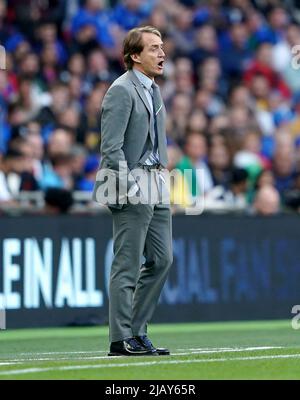 Roberto Mancini, responsable italien, lors du match Finalissima 2022 au stade Wembley, Londres. Date de la photo: Mercredi 1 juin 2022. Banque D'Images