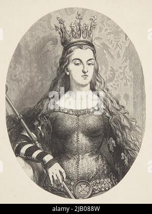 Jadwiga Andegaweńska (1373/1374 Buda 1399 Cracovie) Reine de Pologne, couronné en 1384 Styfi, Jan (1841 1921), Matejko, Jan (1838 1893) Banque D'Images