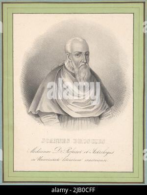 Jan Brożek (Latin Joannes Broscius, 1585 Kurzelów 1652 Bronowice) mathématicien, astronome, littéraire, théologien, docteur, Recteur de l'Académie de Cracovie, prêtre catholique Joannes Broscius inconnu Banque D'Images