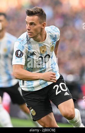Londres, Royaume-Uni. 31st mai 2022. Giovanni Lo Celso (20 Argentine) pendant l'UEFA CONMEBOL Finalissima 2022 entre l'Italie et l'Argentine au stade Wembley à Londres, en Angleterre. Cristiano Mazzi/SPP crédit: SPP Sport presse photo. /Alamy Live News Banque D'Images