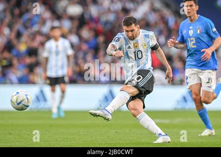 Londres, Royaume-Uni. 01st juin 2022. Pendant l'UEFA-CONMEBOL Finalissima 2022 entre L'ITALIE et L'ARGENTINE au stade Wembley à Londres, Angleterre Cristiano Mazzi/SPP crédit: SPP Sport Press photo. /Alamy Live News Banque D'Images