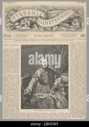 Ignacy Krasicki (1735 Dubiecko 1801 Berlin) des Rogala armoiries évêque de Warmian en 1767 1795, archevêque de Gniezno en 1795 1801, poète, auteur de prose et encyclopédiste Krzyż Anowie, Kazimierz (N.N.), salle des bois de Tygodnik Ilustrowany, Prek, Franciszek Ksawery (1801 1863) Banque D'Images