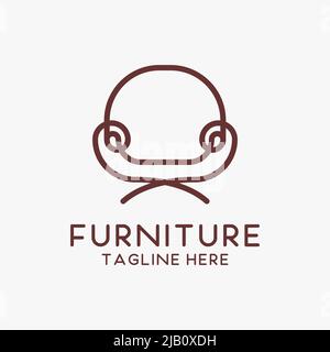 Logo de mobilier de canapé Illustration de Vecteur