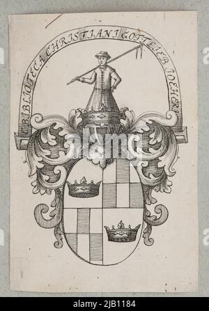 Ex libris Chrystian Gottlieb Joeher, 1694 1758 inconnu Banque D'Images