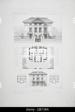 Maison à Versailles, J. Boussard, Arche [ITEC] te W: Petites habitations françaises: Maisons villas pavillons. Publié sous la direction de J. Boussard, Paris: V [EUV] E A. Morel et C [Ompagn] IE, Paris 1881 imprimerie ch. Elder Thistle, sulpis, Émile Jean (1856 1943) Banque D'Images