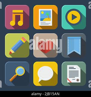 Social media icons for web ou mobile vector illustration Illustration de Vecteur