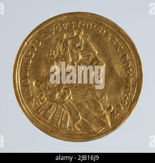 Août II Mocny (Fryderyk août I), électeur saxon (à partir de 1694), roi de Pologne (1697–1706, 1709–1733), Médaille du couronnement Banque D'Images