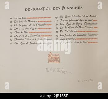 Désignation des conseils Karta 43 (Scis Plansz) Albumu les trente six vues de la Tour Eiffel par Henri Rivie sont Prologue d'arse Alexandre Imprimerie Euge'ne Verneau 108, rue de la folie Mericourt Paris 1888 1902 Paris: E. Verneau, 1902 AUROLOL, George (1863 1938) Banque D'Images