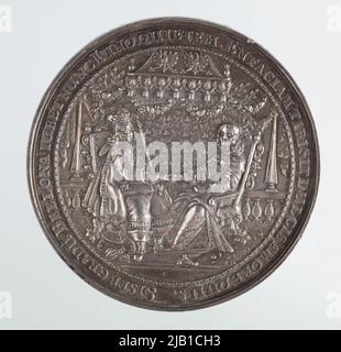 Władysław IV Waza (1633–1648), Médaille de mariage Höhn, Jan (St.; 1607 1664) Banque D'Images