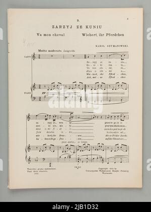 Notes chansons Kurpie op. 58 12 chansons pour une voix solo avec un bloc-notes pour piano III Szymanowski, Karol (1882 1937) Banque D'Images