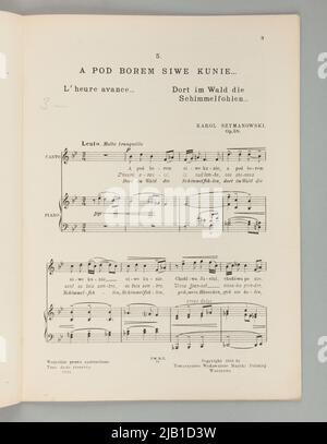 Notes chansons Kurpie op. 58 12 chansons pour une voix solo avec un bloc-notes pour piano II Szymanowski, Karol (1882 1937) Banque D'Images