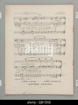 Notes chansons Kurpie op. 58 12 chansons pour une voix solo avec un bloc-notes pour piano I Szymanowski, Karol (1882 1937) Banque D'Images