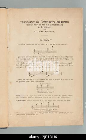 Livre technique de l'Orchestre moderne Widor, Charles Marie (1844 1937) Banque D'Images