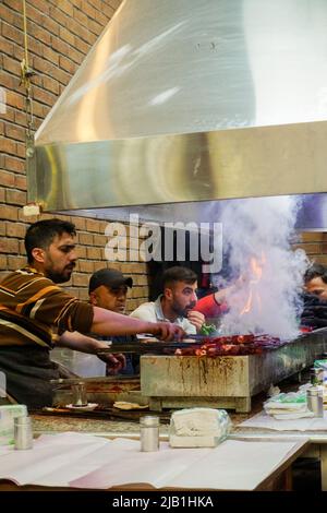 8 mai 2022 Diyarbakir Turquie. Célèbre restaurant foie kebab à Diyarbakir Banque D'Images