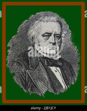 Un 19th siècle , portrait, gravure du Dr Richard Bright (1789- 1858) découvreur de la maladie de Bright, parfois appelé John Bright. Il est accepté comme le premier à nommer un certain nombre de maladies diagnostiquées telles que le diabète pancréatique, les convulsions unilatérales, le phthisis laryngé, la condensation du poumon dans la coqueluche, et bien sûr la glomérulonéphrite (maladie de Bright) Banque D'Images
