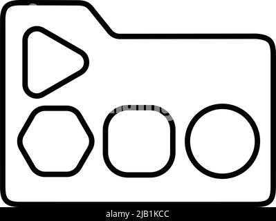 Fichier de données, icône de données non structurées. Vecteur simple bien organisé et conception méticuleuse. Illustration de Vecteur