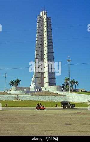 José Martí (Mémorial José Martí), Plaza de la Revolución, Avenida Paseo, la Havane, Cuba, les Caraïbes Banque D'Images