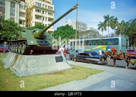 Char au Museo de la Revolucion, musée de la Plaza de la Revolucion, la Havane, Cuba, les Caraïbes Banque D'Images
