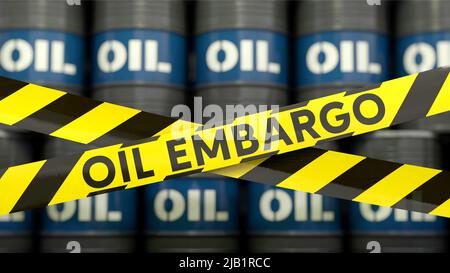 Embargo pétrolier sur le pétrole russe Banque D'Images