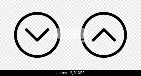 Ensemble d'icônes de flèches vers le haut et vers le bas Illustration de Vecteur