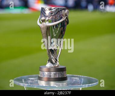 LONDRES, ANGLETERRE - JUIN 01: Finalissima Conmebol - coupe de l'UEFA Trophyduring Finalissima Conmebol - coupe des champions de l'UEFA entre l'Italie et l'Argentine chez nous Banque D'Images