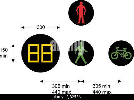 Exemple de carrefour rond-point, panneaux routiers au Royaume-Uni Illustration de Vecteur