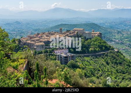 Le beau village de Veroli, près de Frosinone, Latium, centre de l'Italie. Banque D'Images