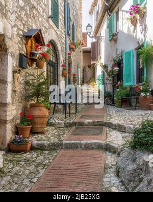 Le beau village de Veroli, près de Frosinone, Latium, centre de l'Italie. Banque D'Images