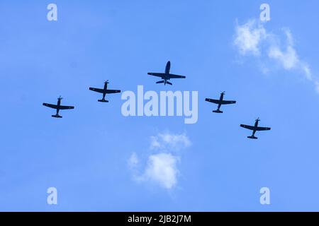 Charing Cross, Londres, Royaume-Uni. 2nd juin 2022. FRAF Red Arches flipast pour le Jubilé de la Reine 2022. Crédit : voir Li/Picture Capital/Alamy Live News Banque D'Images