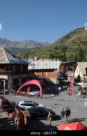 Fête du village de Vars Sainte-Marie un 15 août, Hautes-Alpes Banque D'Images